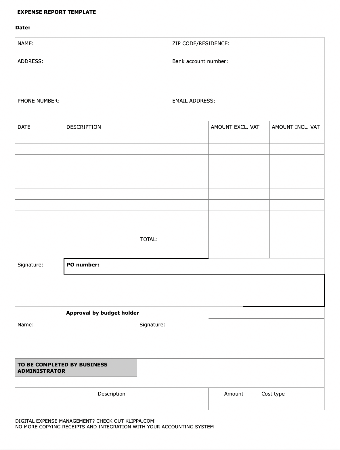 Modèle gratuit de rapport de frais de déplacement 2023