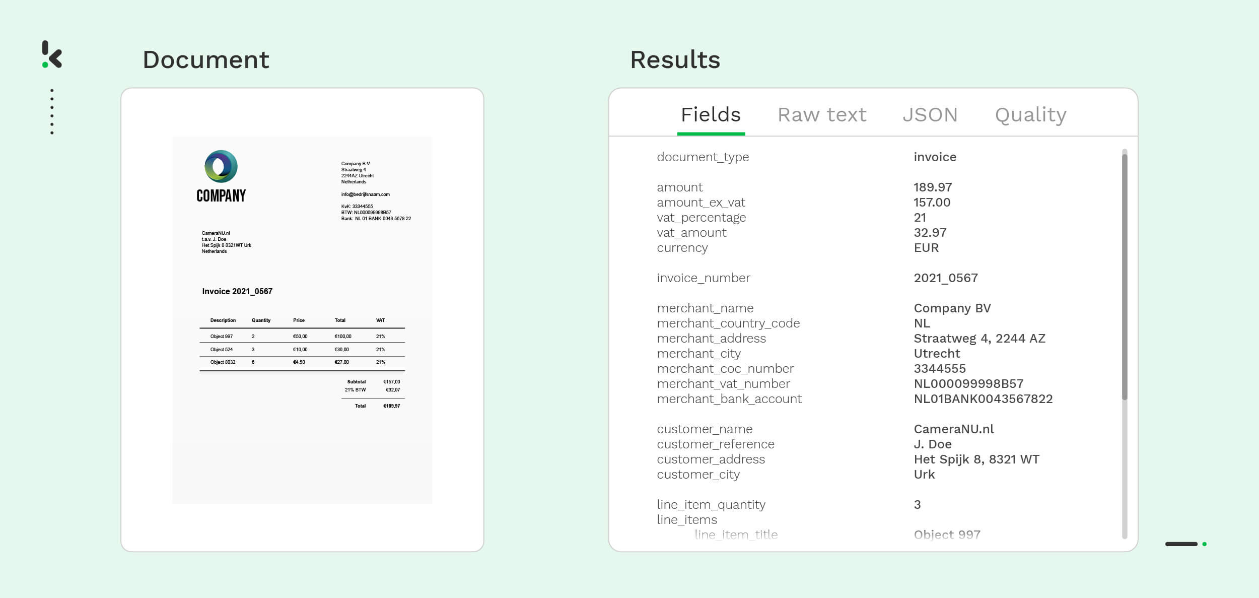 Purchase Order to JSON