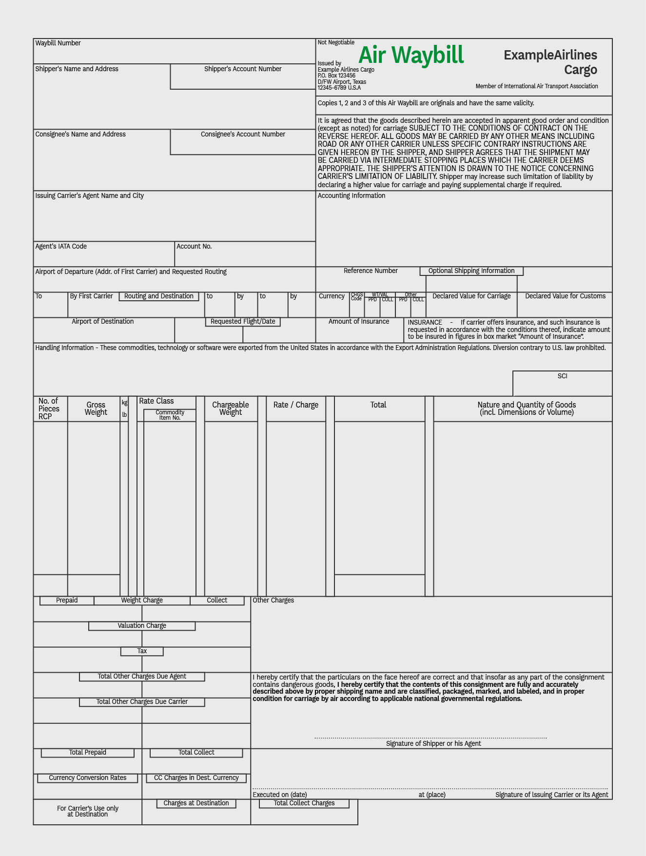 Air Waybill (AWB) OCR - Data Scanning and Processing