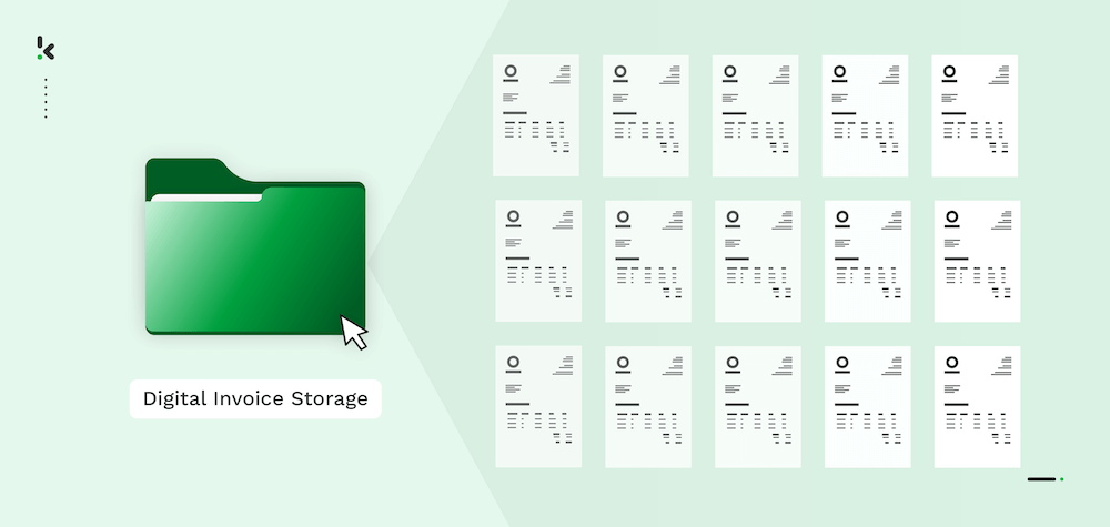 manual invoices stored in one digital folder