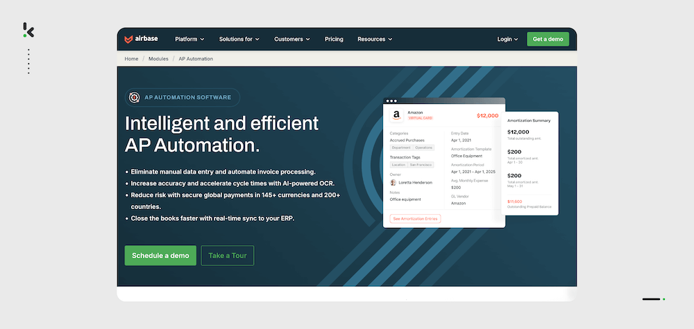 Airbase accounts payable solution comparison