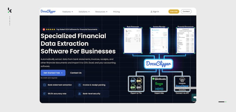 docuclipper bank statement extraction tool