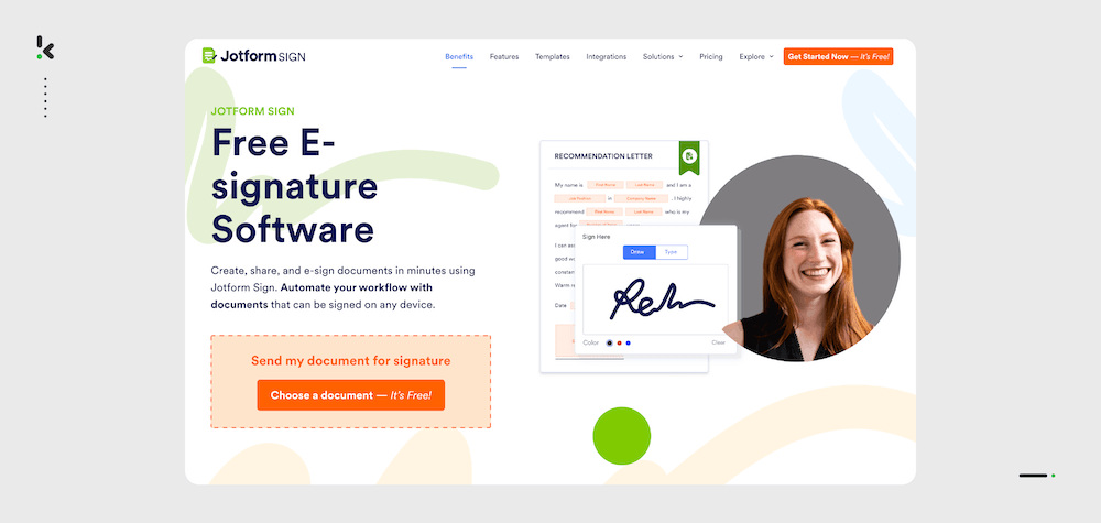 Jotform Sign document workflow solution comparison