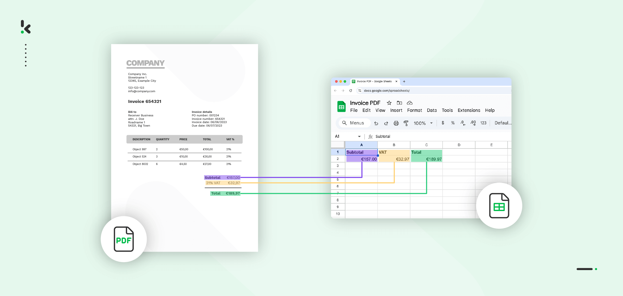 Convert PDF to Google Sheets