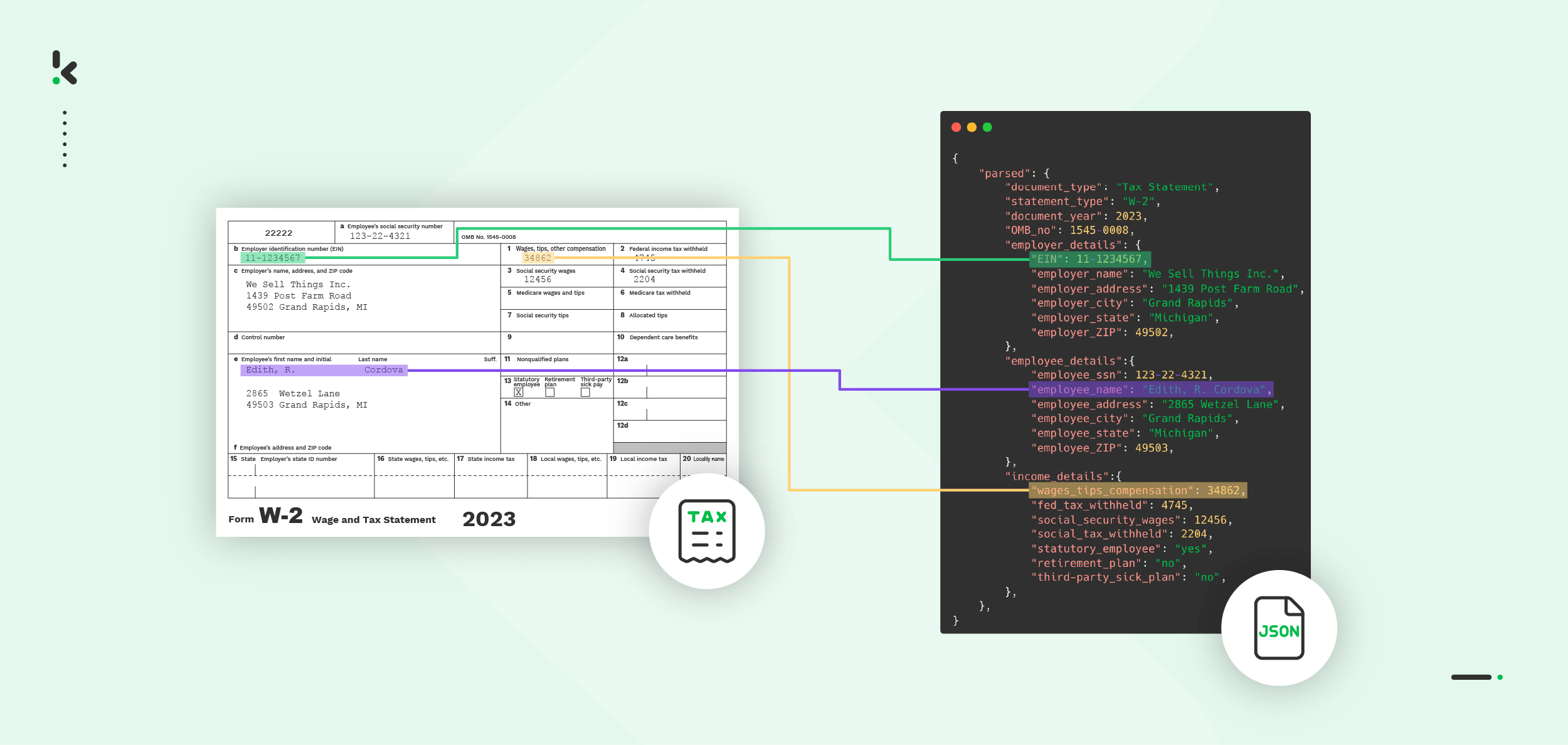 Convert Tax Forms to JSON