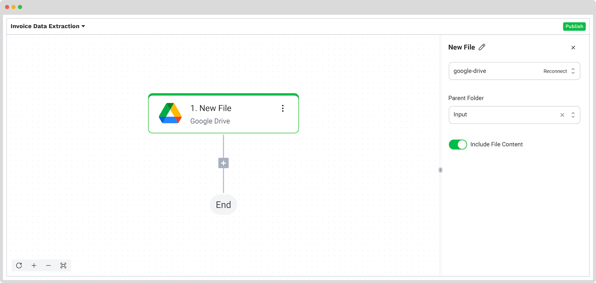 Invoice data extraction step 3