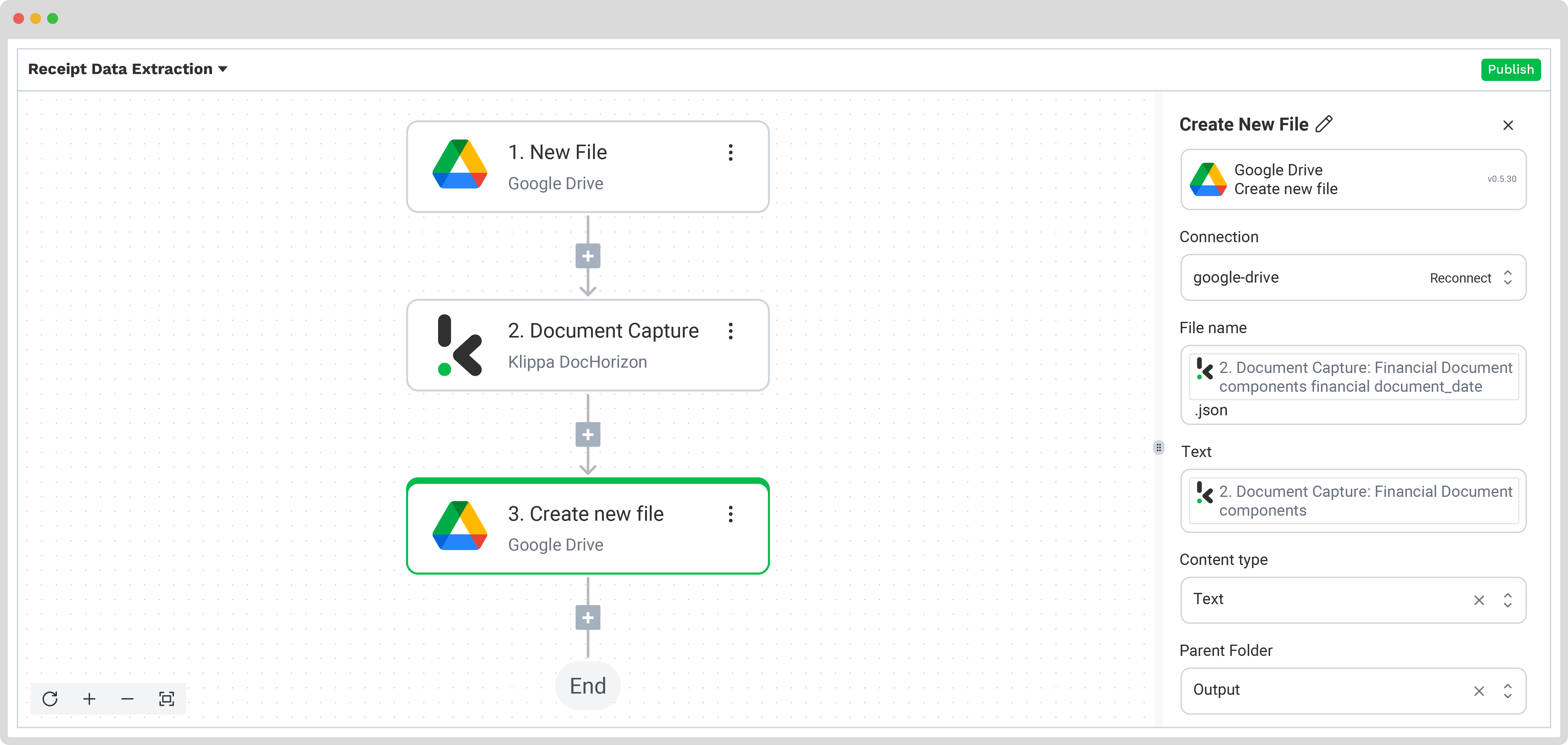 How to automate receipt data extraction step 5